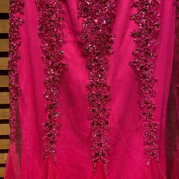 WOW Couture Fuchsia Sequin Gown - Picture 7 of 9